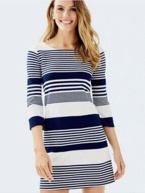 Lilly Pulitzer Striped Navy and White Knit Dress